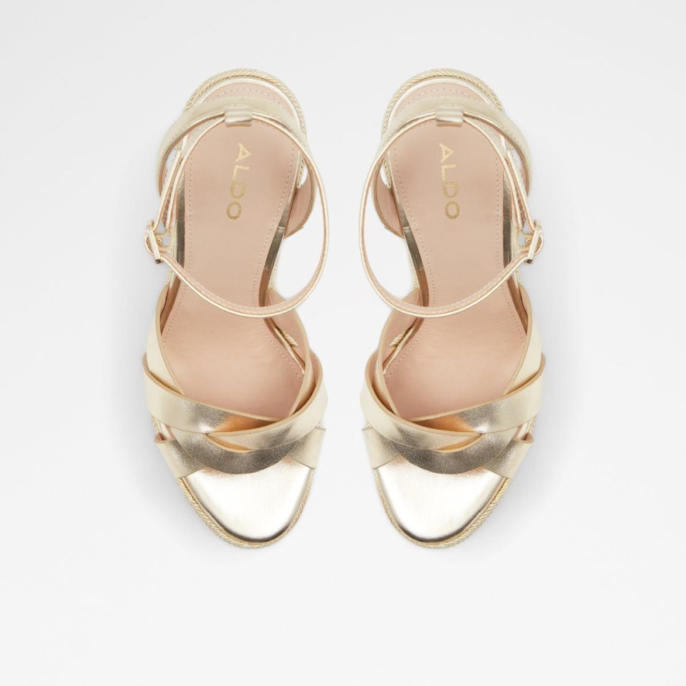 Aldo Droyers Wedge sandal - Wedge heel Sandalet Kadın Champagne | DIQW19465