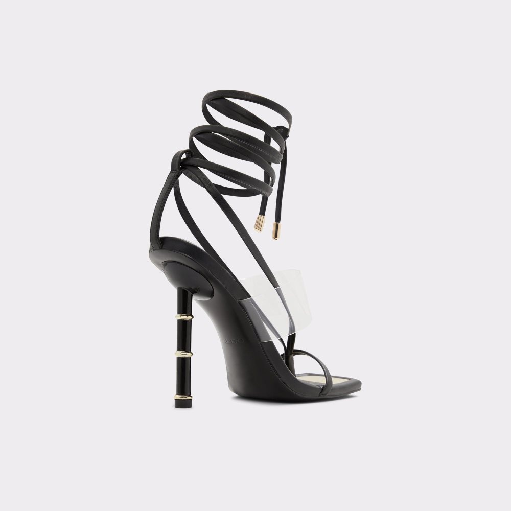 Aldo Elektra Strappy heeled sandal Sandalet Kadın Siyah | EGHB27359