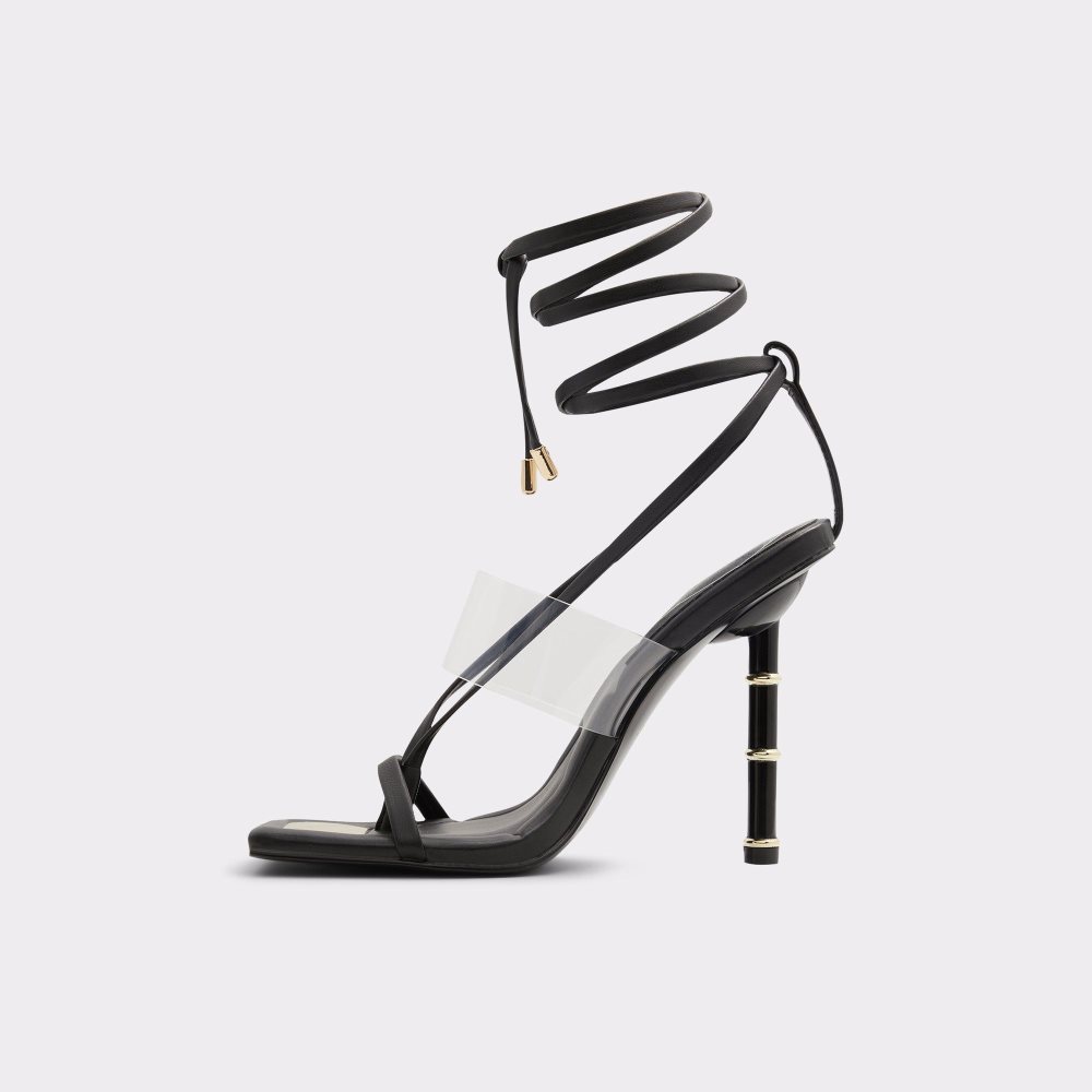 Aldo Elektra Strappy heeled sandal Sandalet Kadın Siyah | EGHB27359