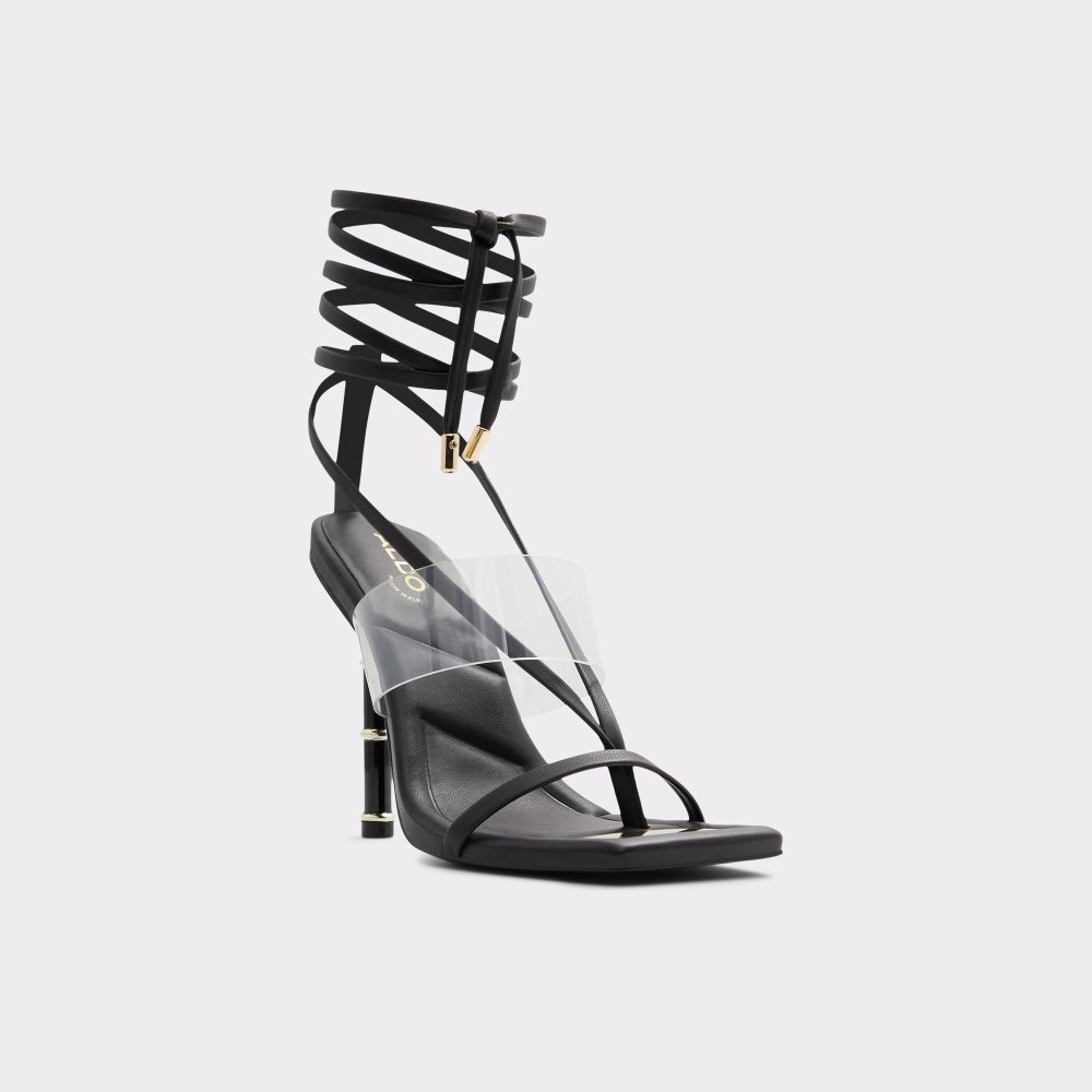 Aldo Elektra Strappy heeled sandal Sandalet Kadın Siyah | EGHB27359