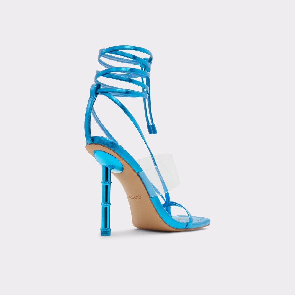 Aldo Elektra Strappy heeled sandal Sandalet Kadın Mavi | GDVC18975