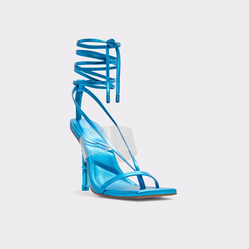 Aldo Elektra Strappy heeled sandal Sandalet Kadın Mavi | GDVC18975