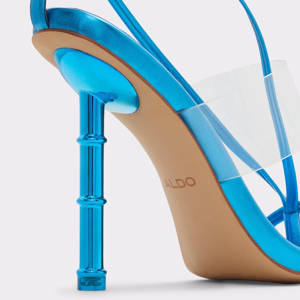 Aldo Elektra Strappy heeled sandal Sandalet Kadın Mavi | GDVC18975