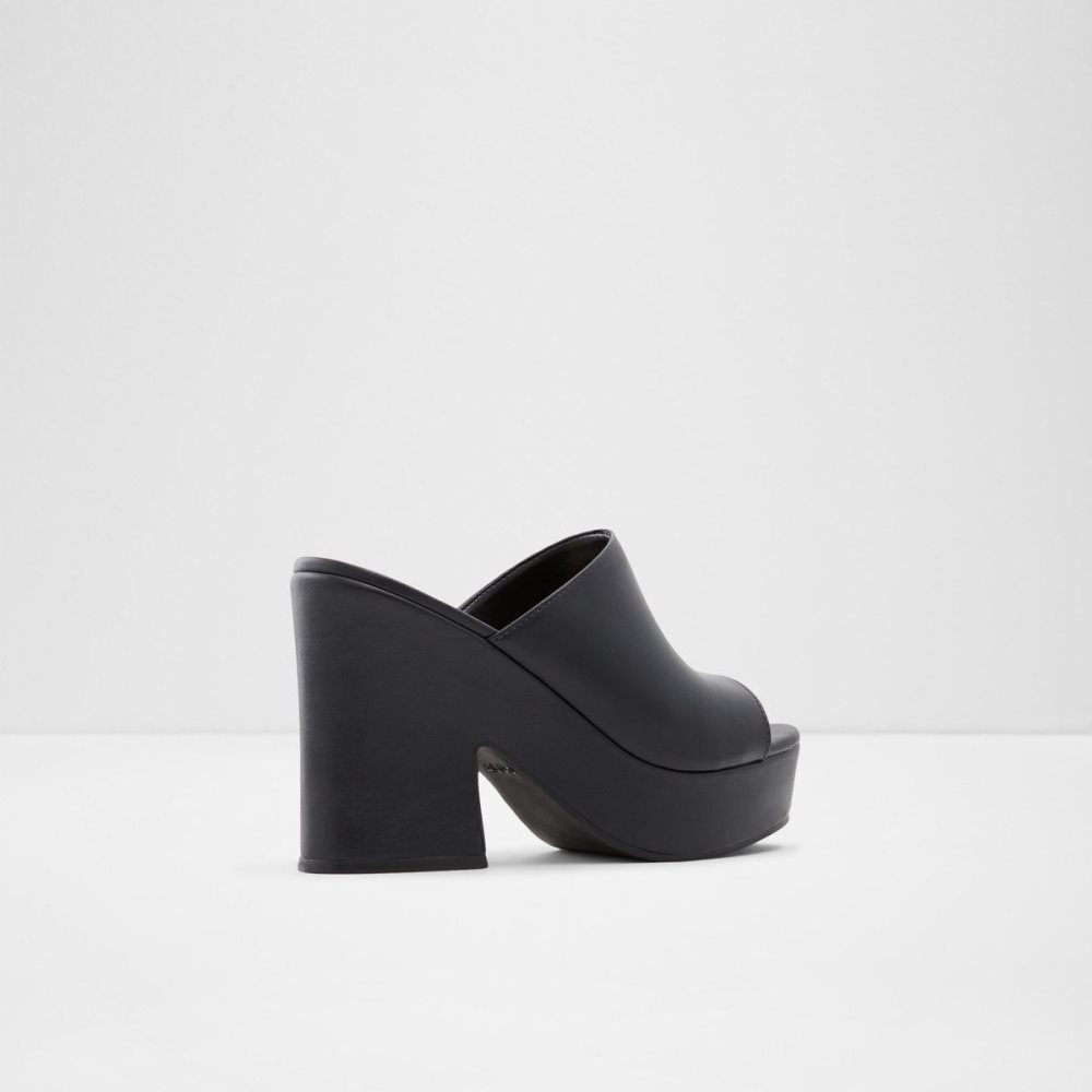 Aldo Ellara High heel slide sandal - Block heel Platform Ayakkabı Kadın Siyah | OSQB38502