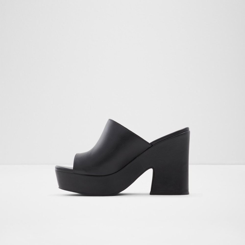 Aldo Ellara High heel slide sandal - Block heel Platform Ayakkabı Kadın Siyah | OSQB38502