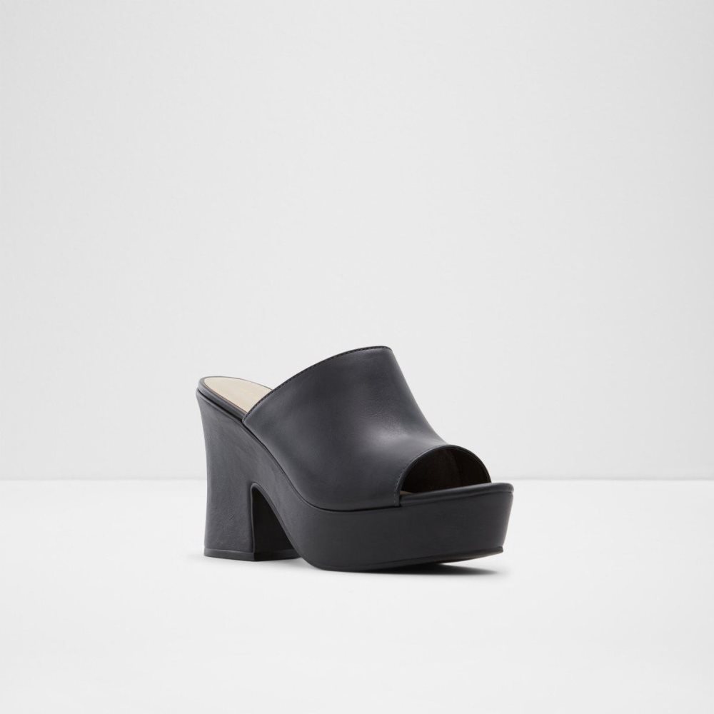 Aldo Ellara High heel slide sandal - Block heel Platform Ayakkabı Kadın Siyah | OSQB38502