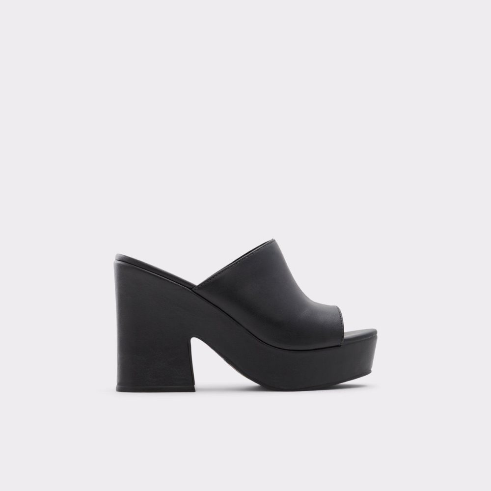 Aldo Ellara High heel slide sandal - Block heel Platform Ayakkabı Kadın Siyah | OSQB38502