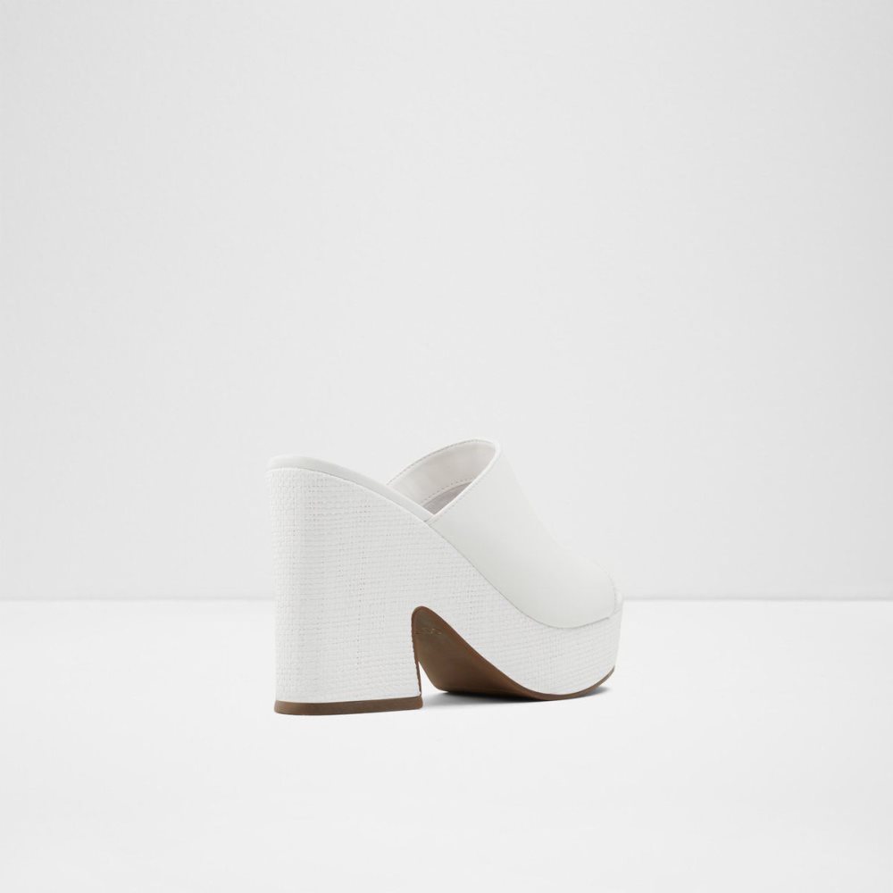 Aldo Ellara High heel slide sandal - Block heel Platform Ayakkabı Kadın Beyaz | WVKG24815