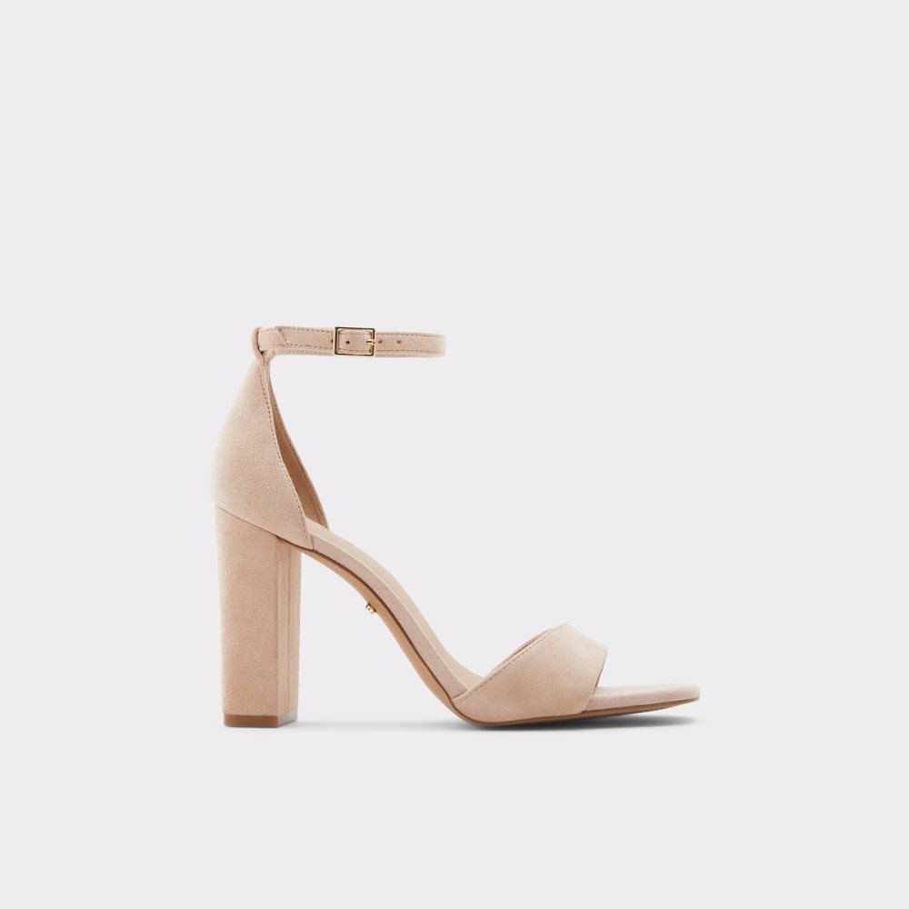 Aldo Enaegyn Ankle strap heeled sandal - Cup sole Blok Topuklu Ayakkabı Kadın Bej Rengi | UCID15726