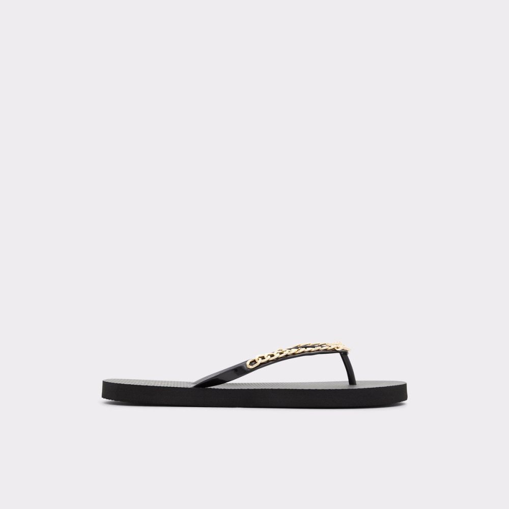 Aldo Enaldar Flat sandal Sandalet Kadın Siyah Altın | TCXR10564