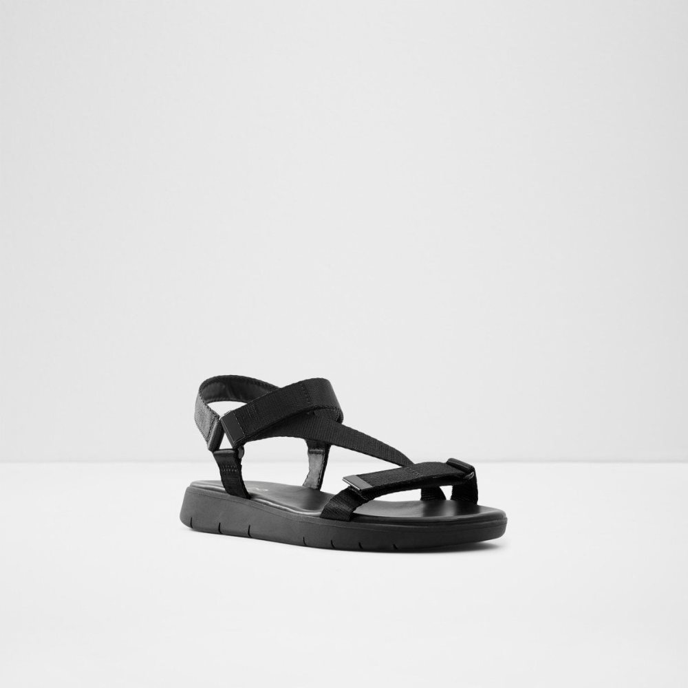 Aldo Eoweniel Strappy flat sandal Sandalet Kadın Siyah | SBGK13645