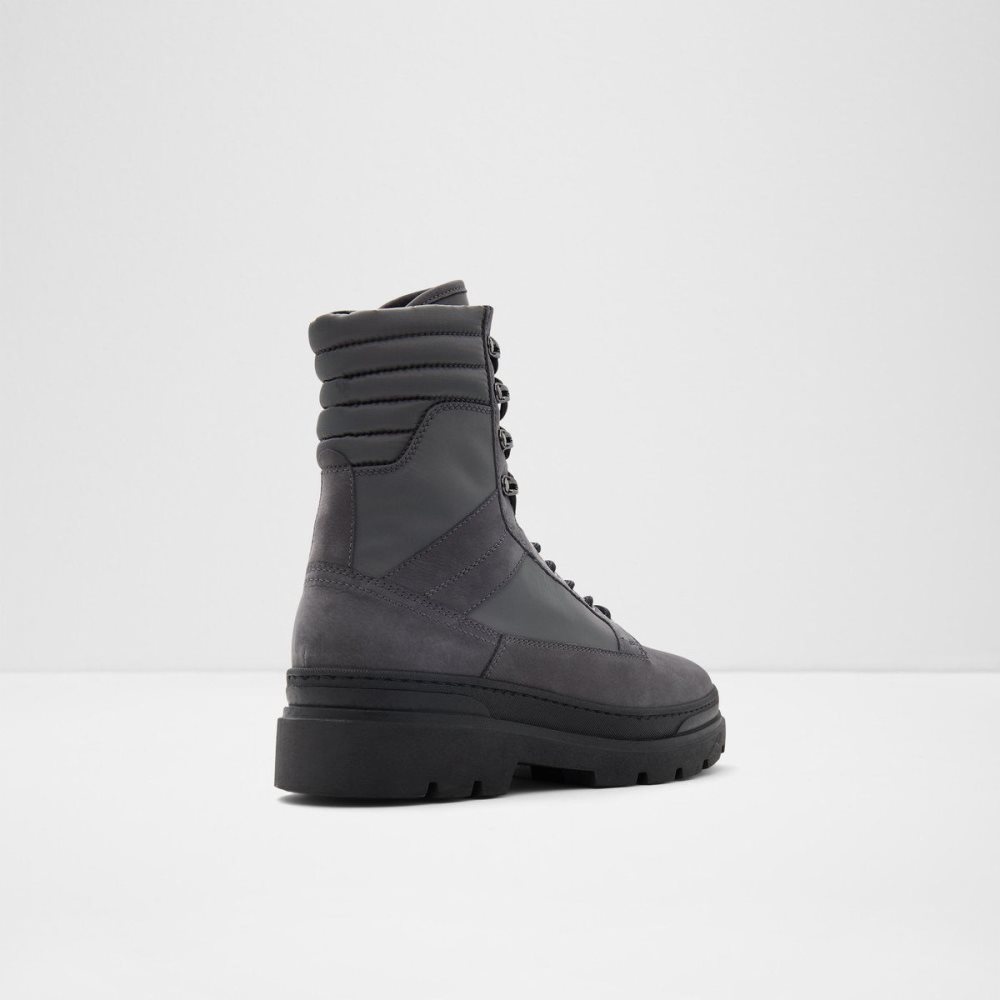 Aldo Field Lace-up boot - Lug sole Bot Erkek Koyu Gri | LOKX92534