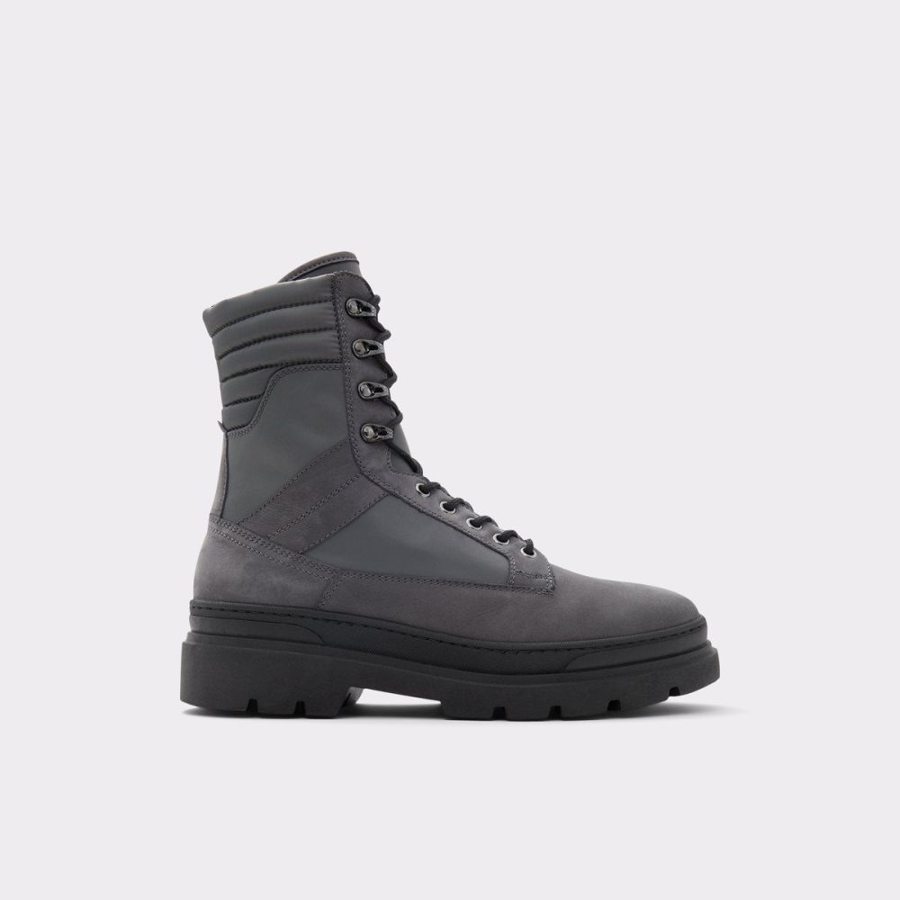 Aldo Field Lace-up boot - Lug sole Bot Erkek Koyu Gri | LOKX92534