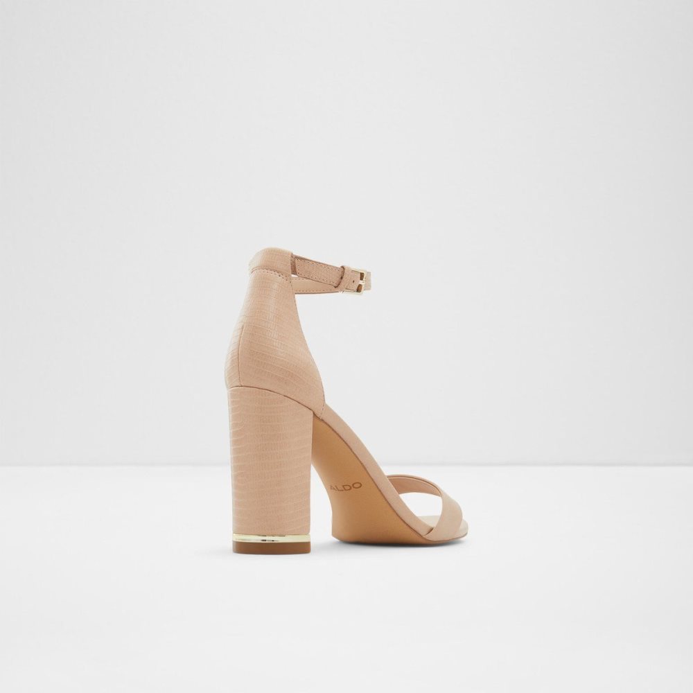 Aldo Frilajan High heel sandal - Block heel Sandalet Kadın Bej Rengi | UQMN12865