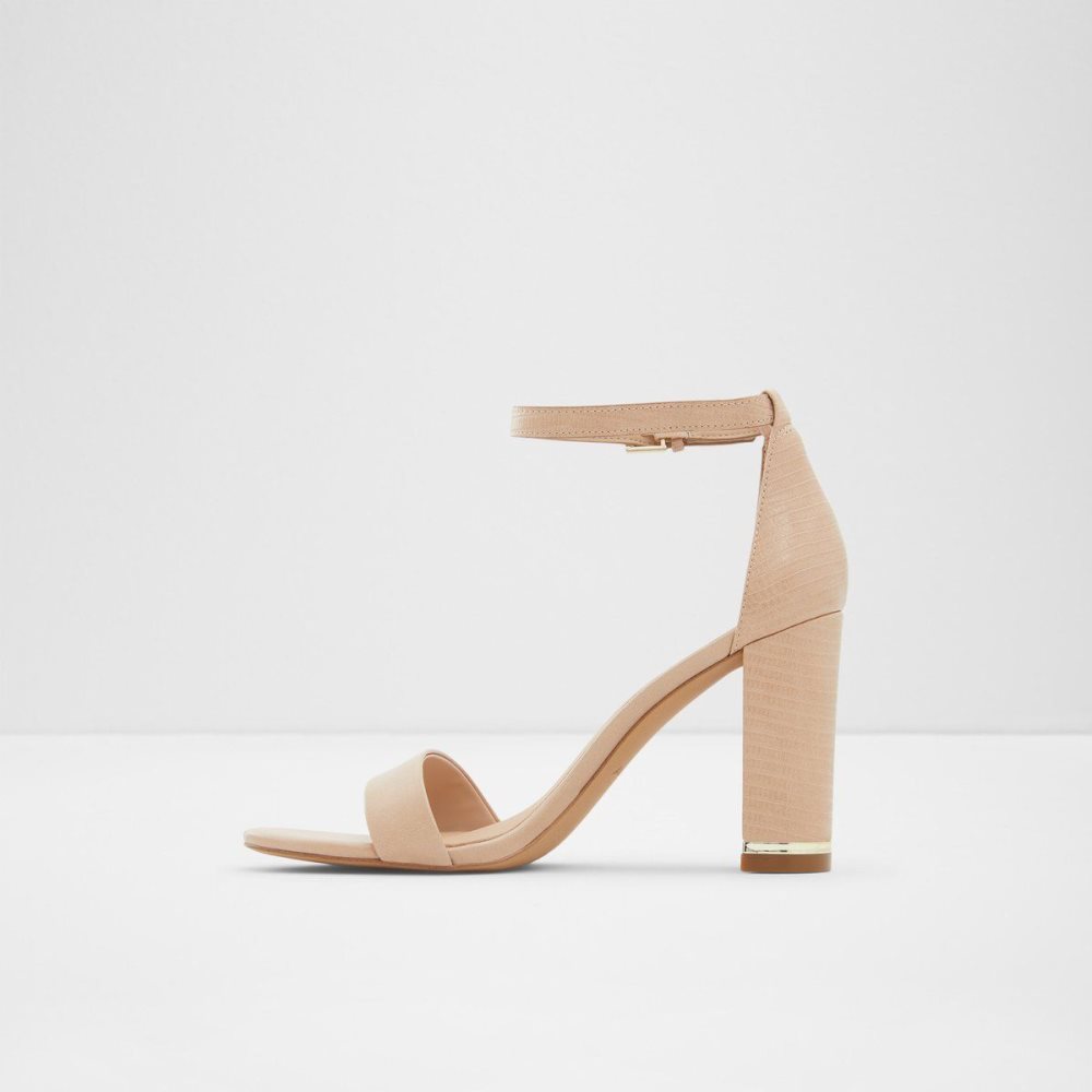 Aldo Frilajan High heel sandal - Block heel Sandalet Kadın Bej Rengi | UQMN12865