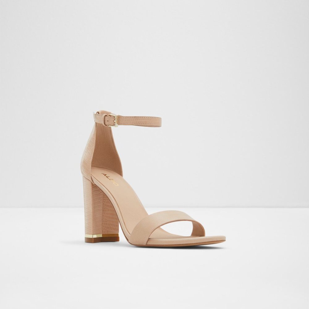 Aldo Frilajan High heel sandal - Block heel Sandalet Kadın Bej Rengi | UQMN12865