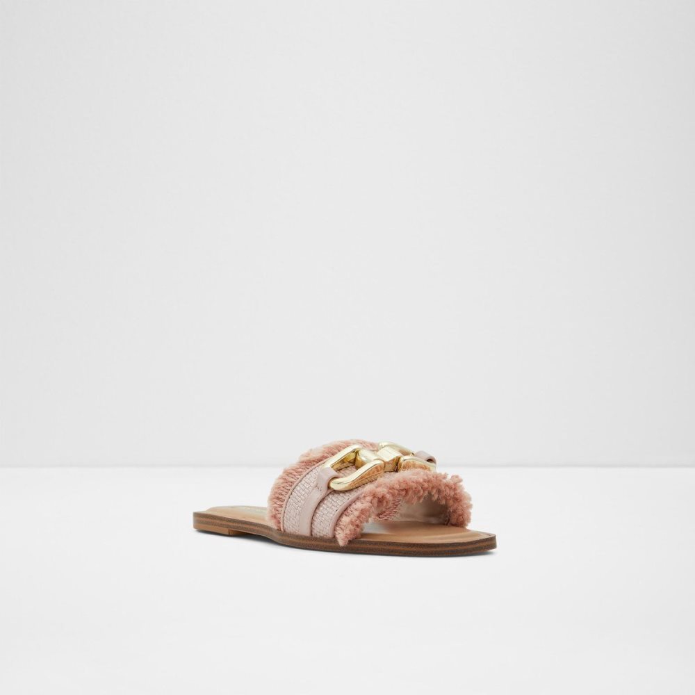 Aldo Fringie Slide sandal Sandalet Kadın Açık Pembe | INWR73914