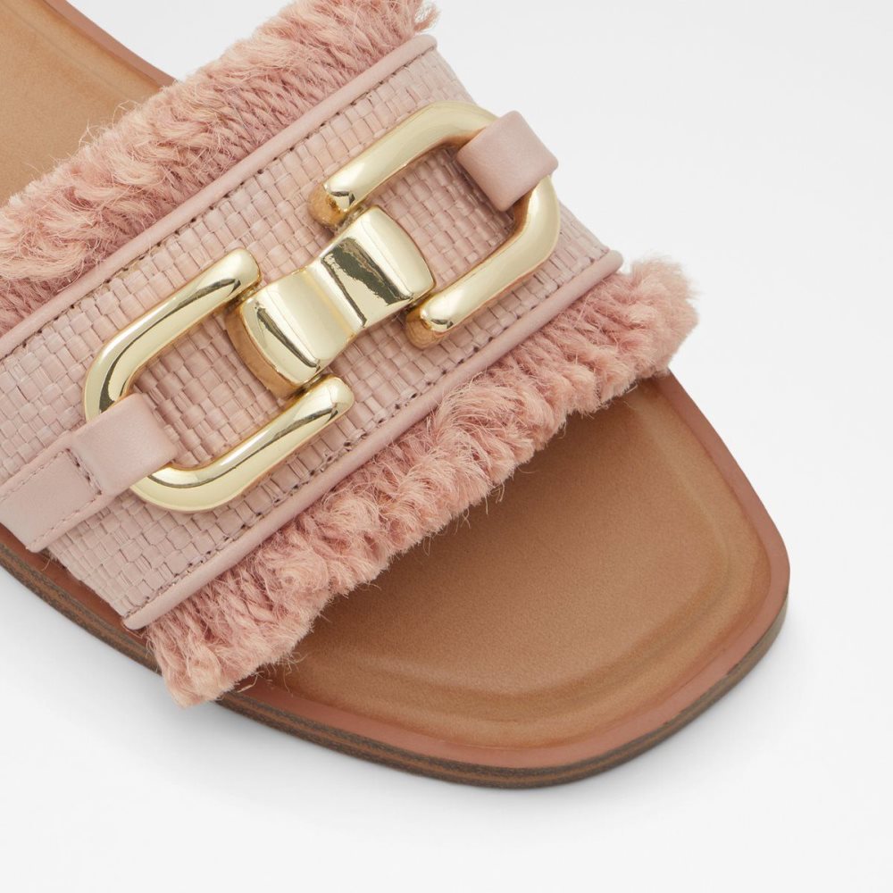 Aldo Fringie Slide sandal Sandalet Kadın Açık Pembe | INWR73914