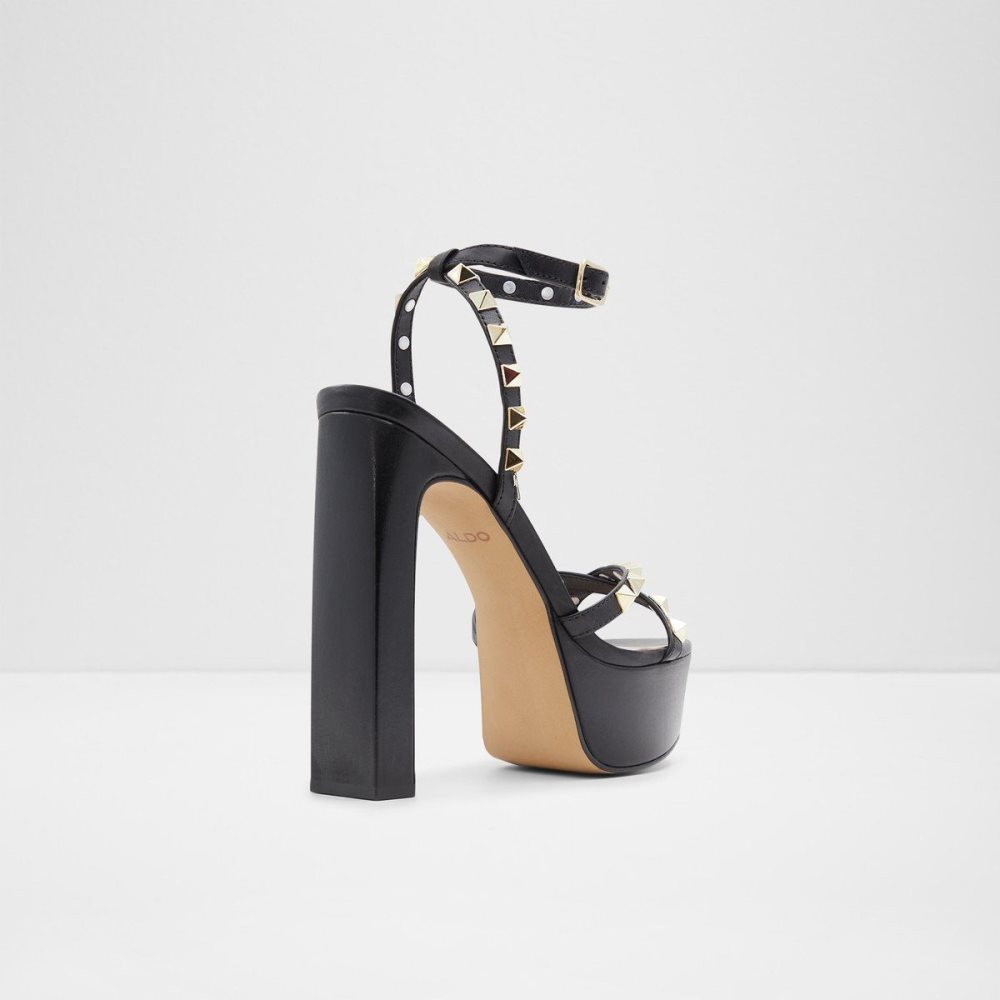 Aldo Geegully Ankle strap heeled sandal - Plateforme Platform Ayakkabı Kadın Siyah | RWNL18029