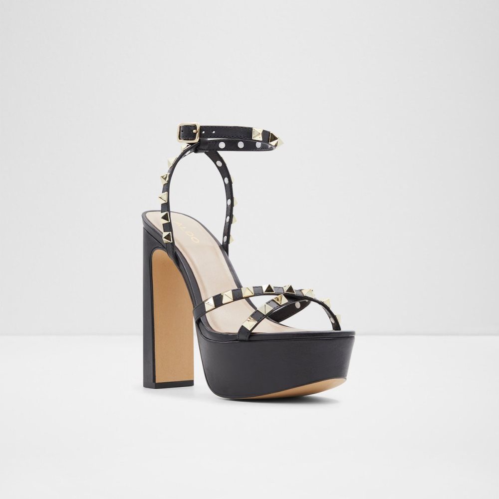 Aldo Geegully Ankle strap heeled sandal - Plateforme Platform Ayakkabı Kadın Siyah | RWNL18029