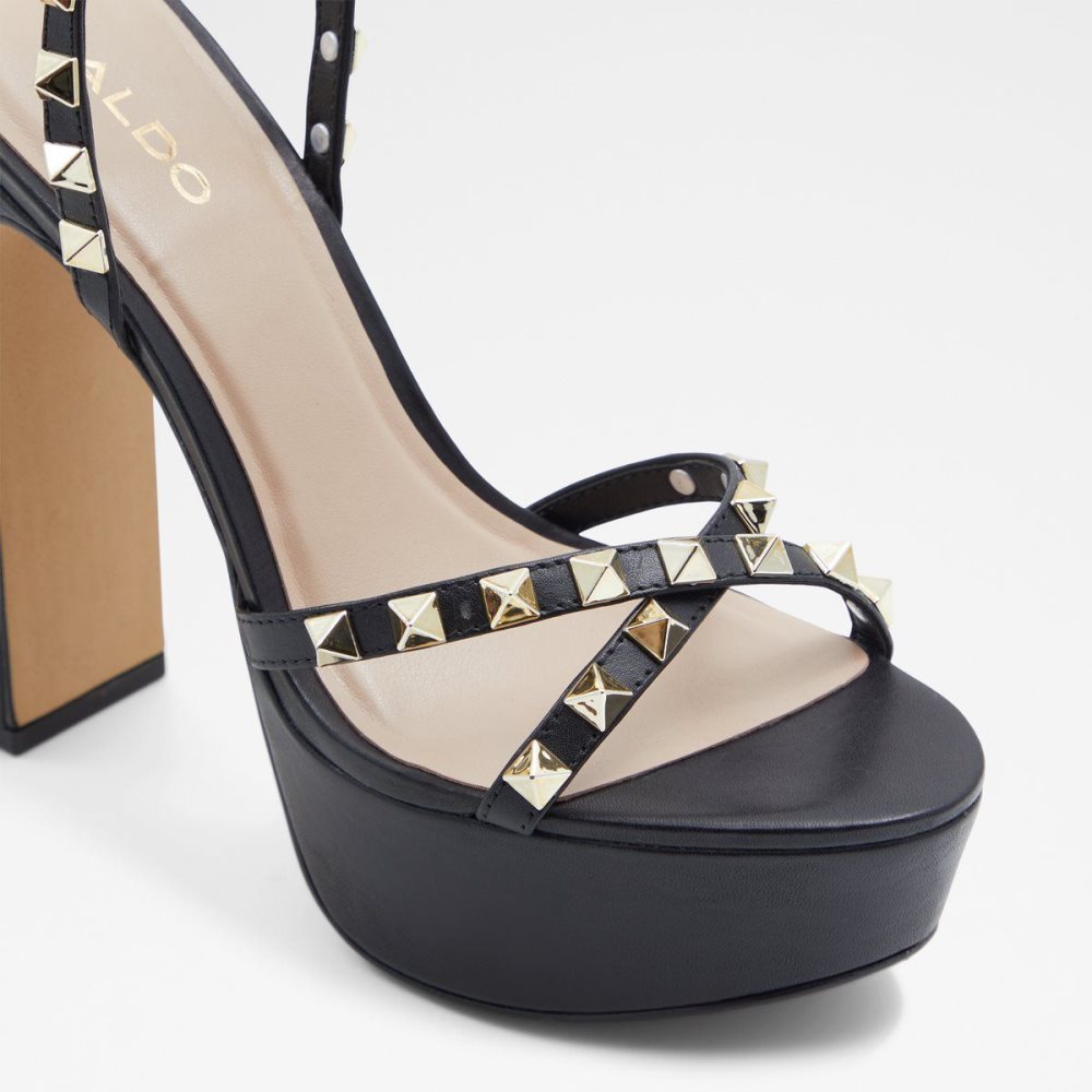 Aldo Geegully Ankle strap heeled sandal - Plateforme Platform Ayakkabı Kadın Siyah | RWNL18029