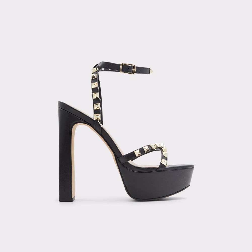 Aldo Geegully Ankle strap heeled sandal - Plateforme Platform Ayakkabı Kadın Siyah | RWNL18029