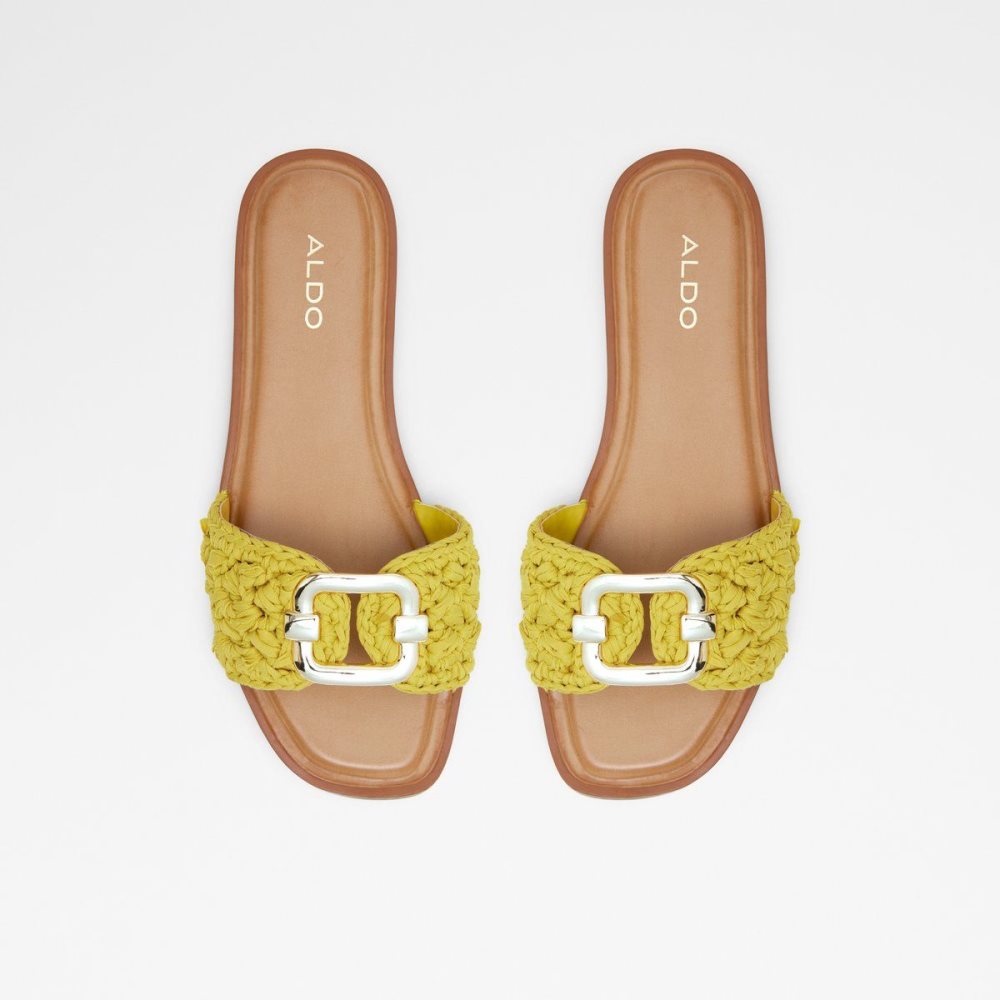 Aldo Glaeswen Slide sandal Sandalet Kadın Yeşil | SXIP89257