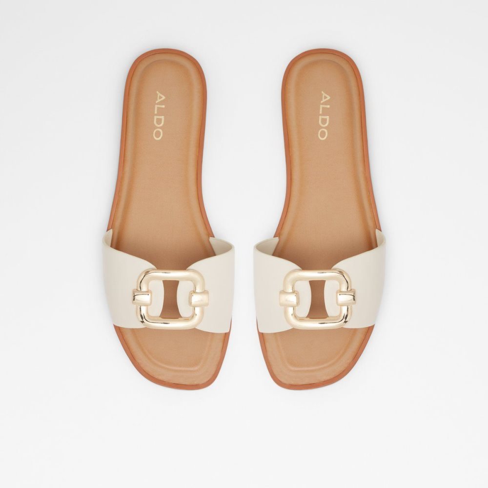 Aldo Glaeswen Slide sandal Sandalet Kadın Beyaz | IDZL64958