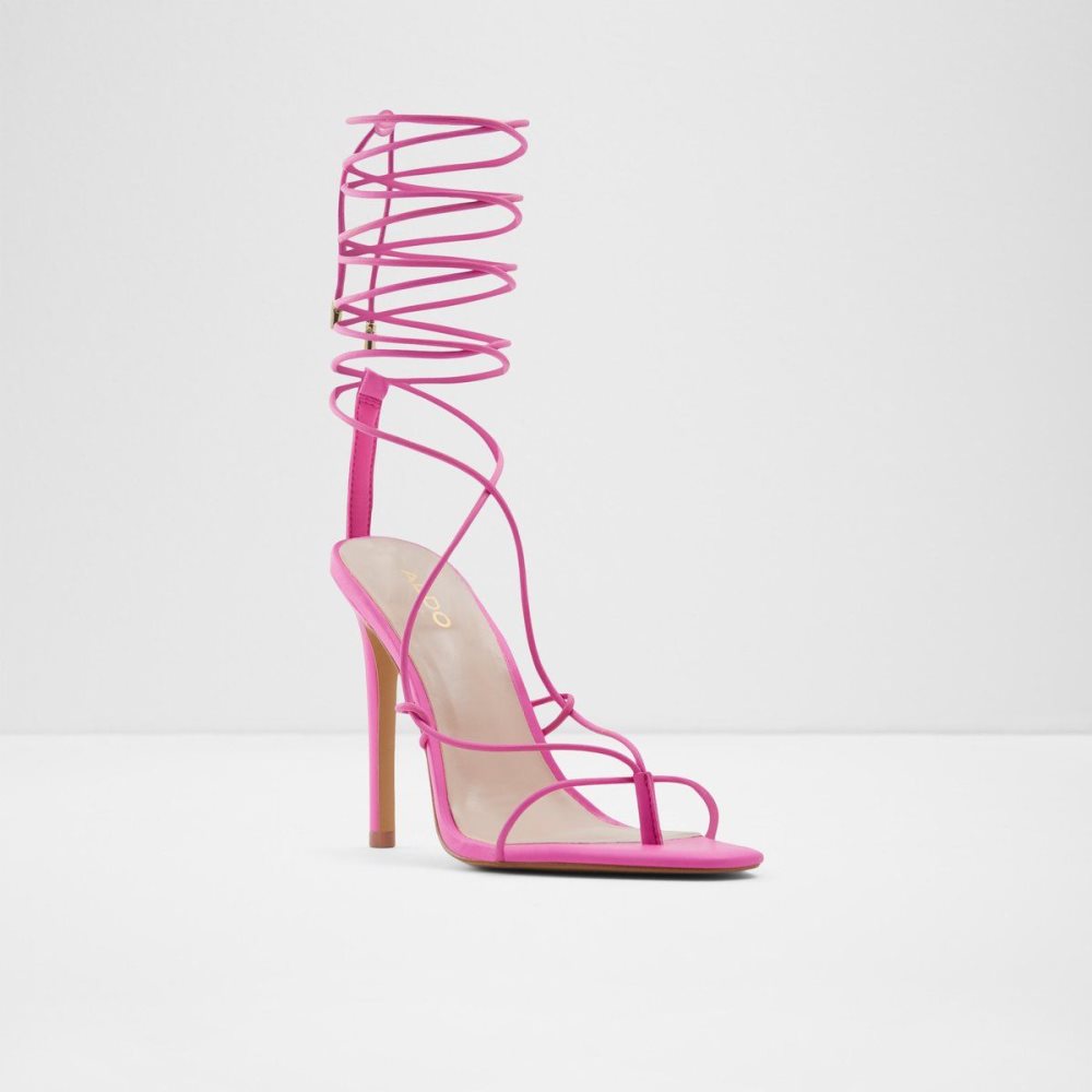 Aldo Glaosa Strappy heeled sandal - Stiletto heel Sandalet Kadın Pembe | NZRS64102