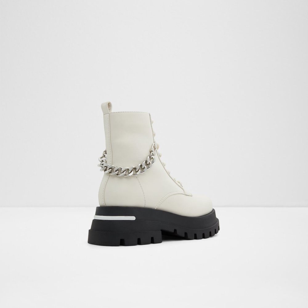 Aldo Grandeur Combat boots - Lug sole Savaş botları Kadın Beyaz | ZFGJ34978