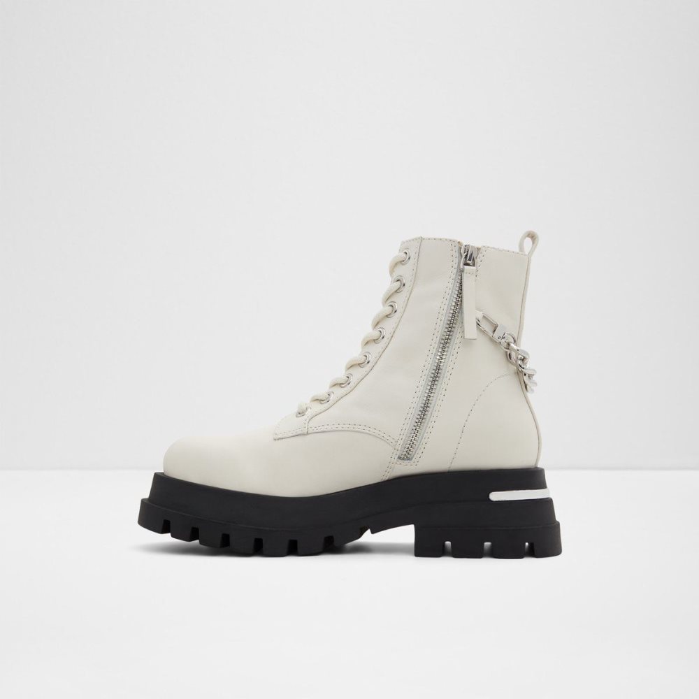 Aldo Grandeur Combat boots - Lug sole Savaş botları Kadın Beyaz | ZFGJ34978