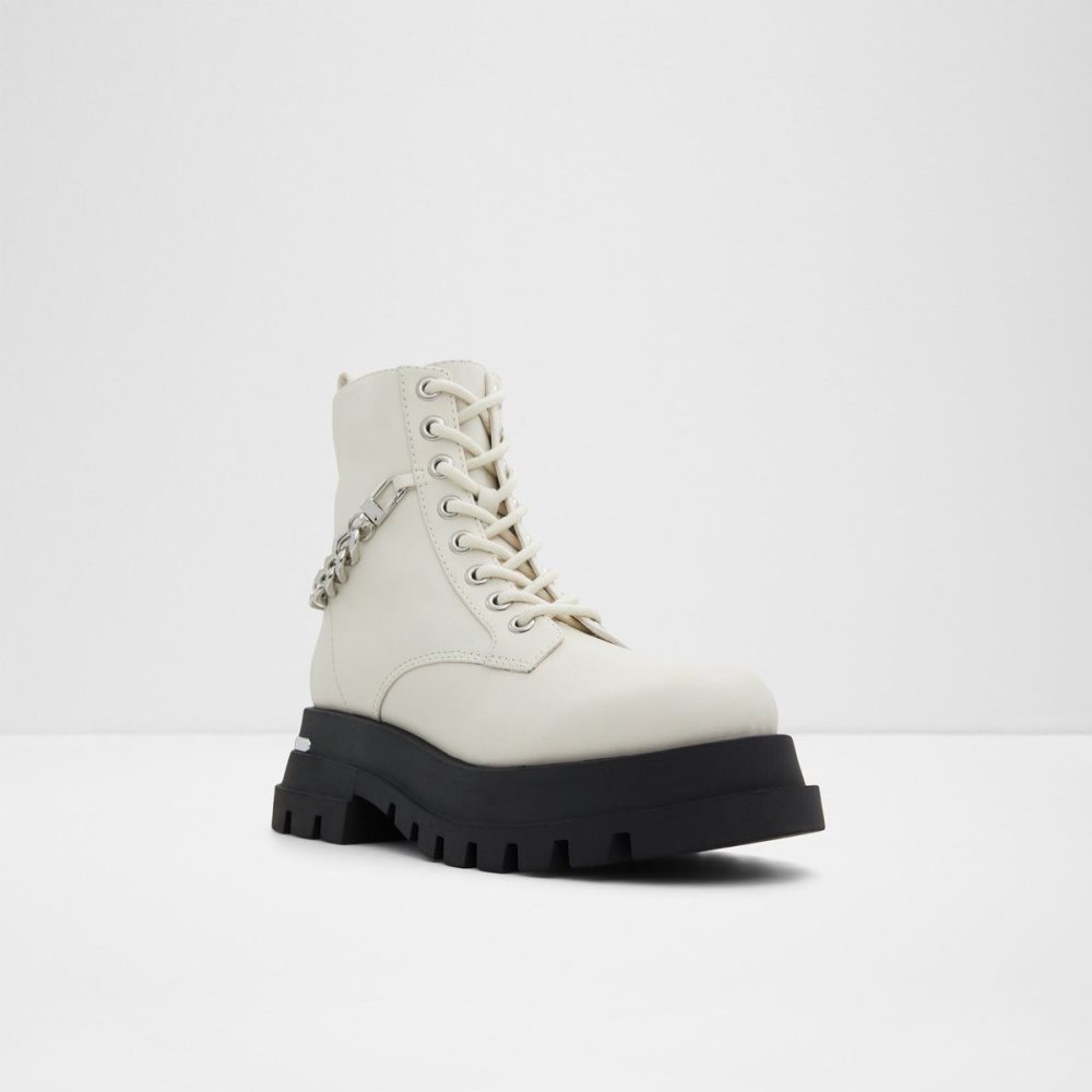 Aldo Grandeur Combat boots - Lug sole Savaş botları Kadın Beyaz | ZFGJ34978