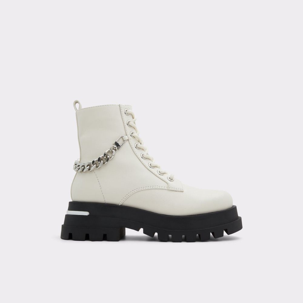 Aldo Grandeur Combat boots - Lug sole Savaş botları Kadın Beyaz | ZFGJ34978