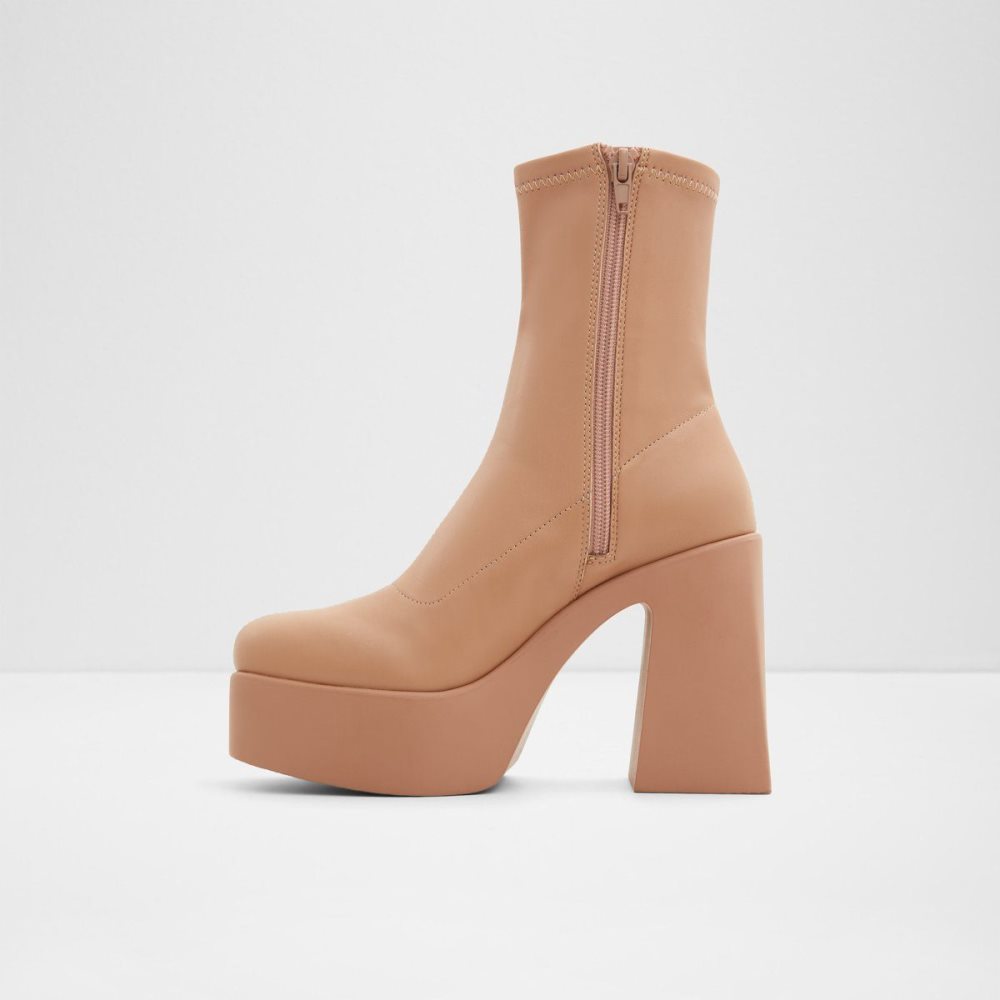 Aldo Grandstep Platform ankle boot Kısa Bot Kadın Bej Rengi | XWMV02519