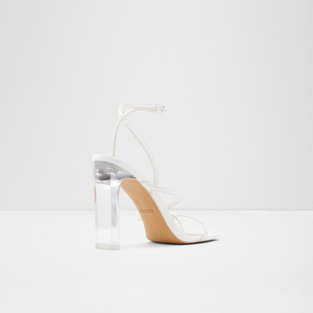 Aldo Hainiel Strappy heeled sandal - Cup sole Sandalet Kadın Beyaz | XNBT17249