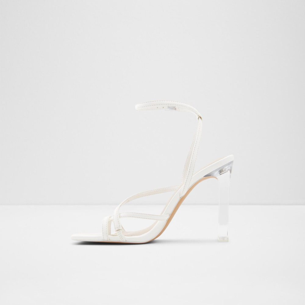 Aldo Hainiel Strappy heeled sandal - Cup sole Sandalet Kadın Beyaz | XNBT17249