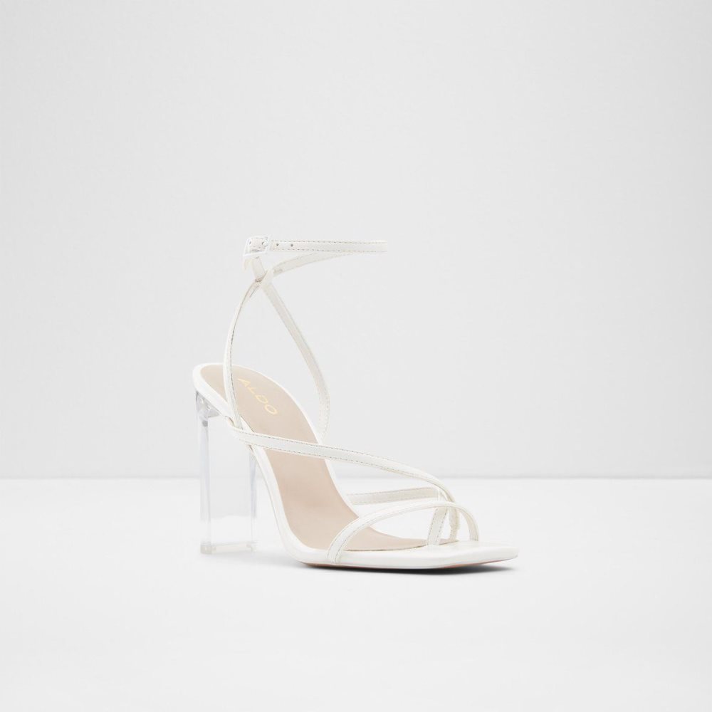 Aldo Hainiel Strappy heeled sandal - Cup sole Sandalet Kadın Beyaz | XNBT17249