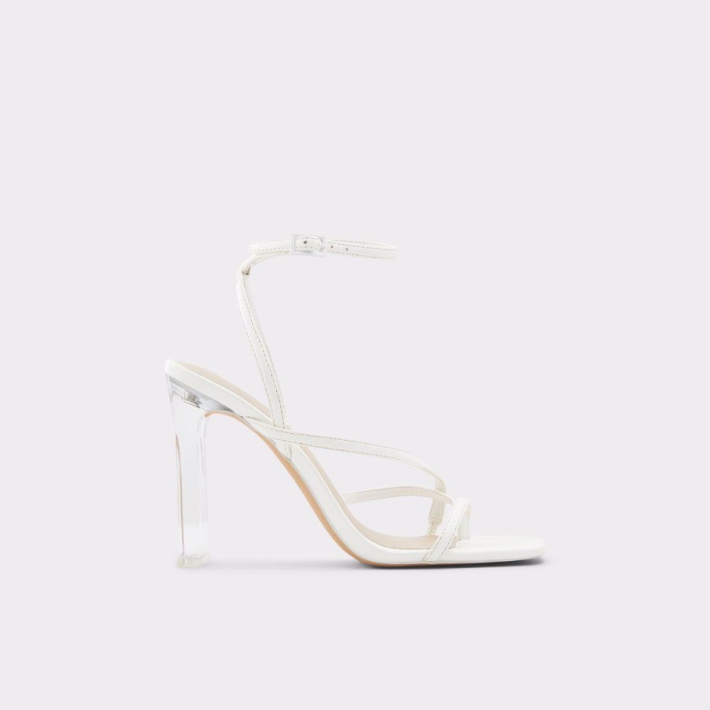 Aldo Hainiel Strappy heeled sandal - Cup sole Sandalet Kadın Beyaz | XNBT17249