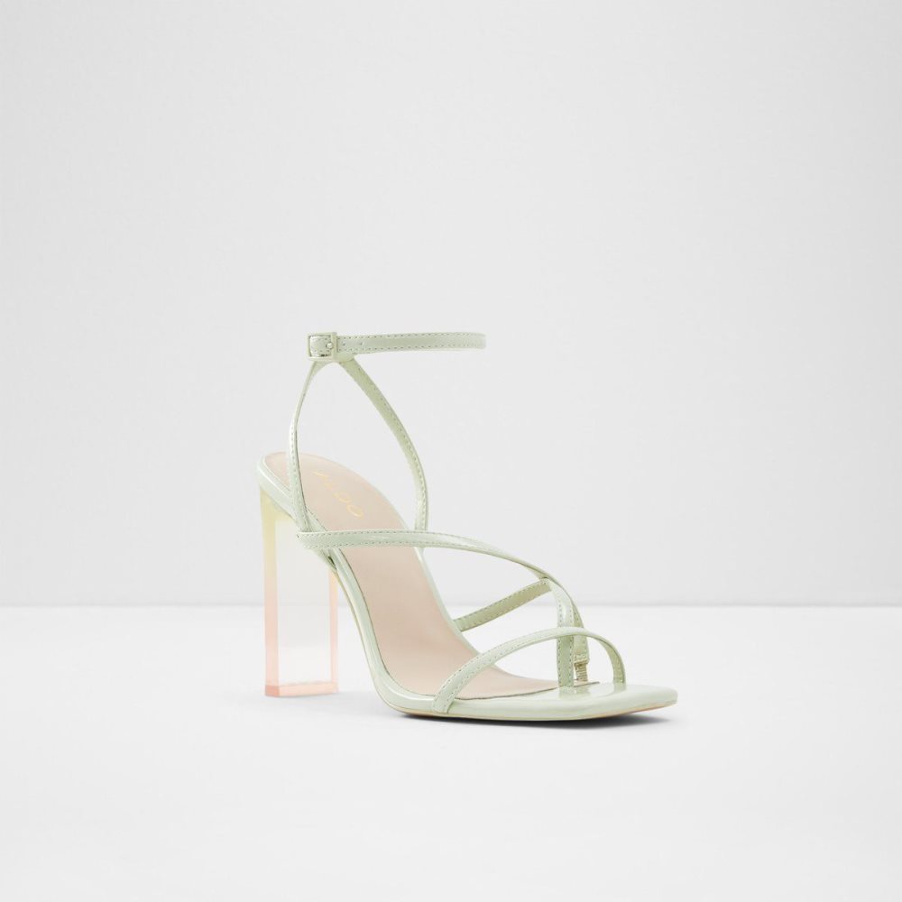 Aldo Hainiel Strappy heeled sandal - Cup sole Sandalet Kadın Açık Yeşil | YWVN26890