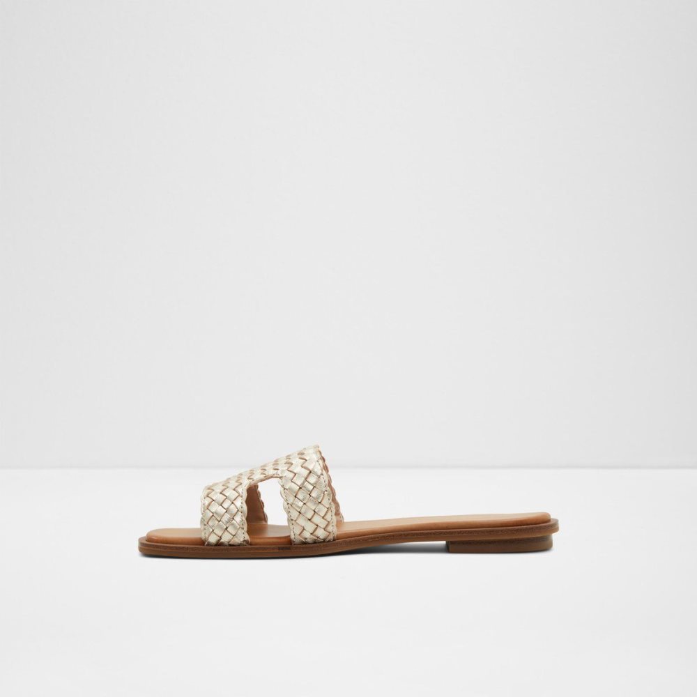 Aldo Irmaos Slide sandal Sandalet Kadın Champagne | TVBL72491