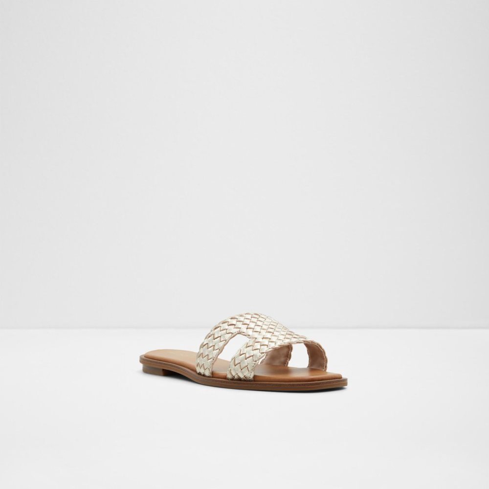 Aldo Irmaos Slide sandal Sandalet Kadın Champagne | TVBL72491