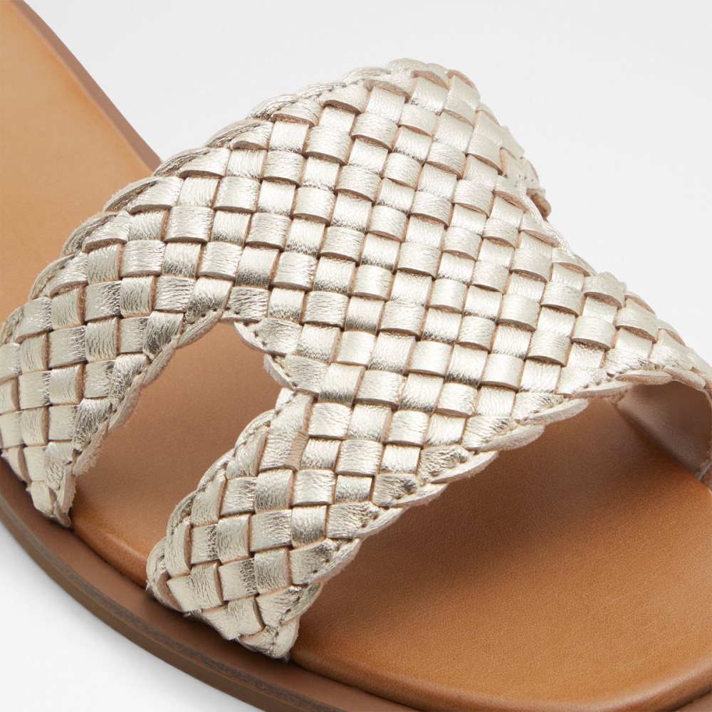 Aldo Irmaos Slide sandal Sandalet Kadın Champagne | TVBL72491