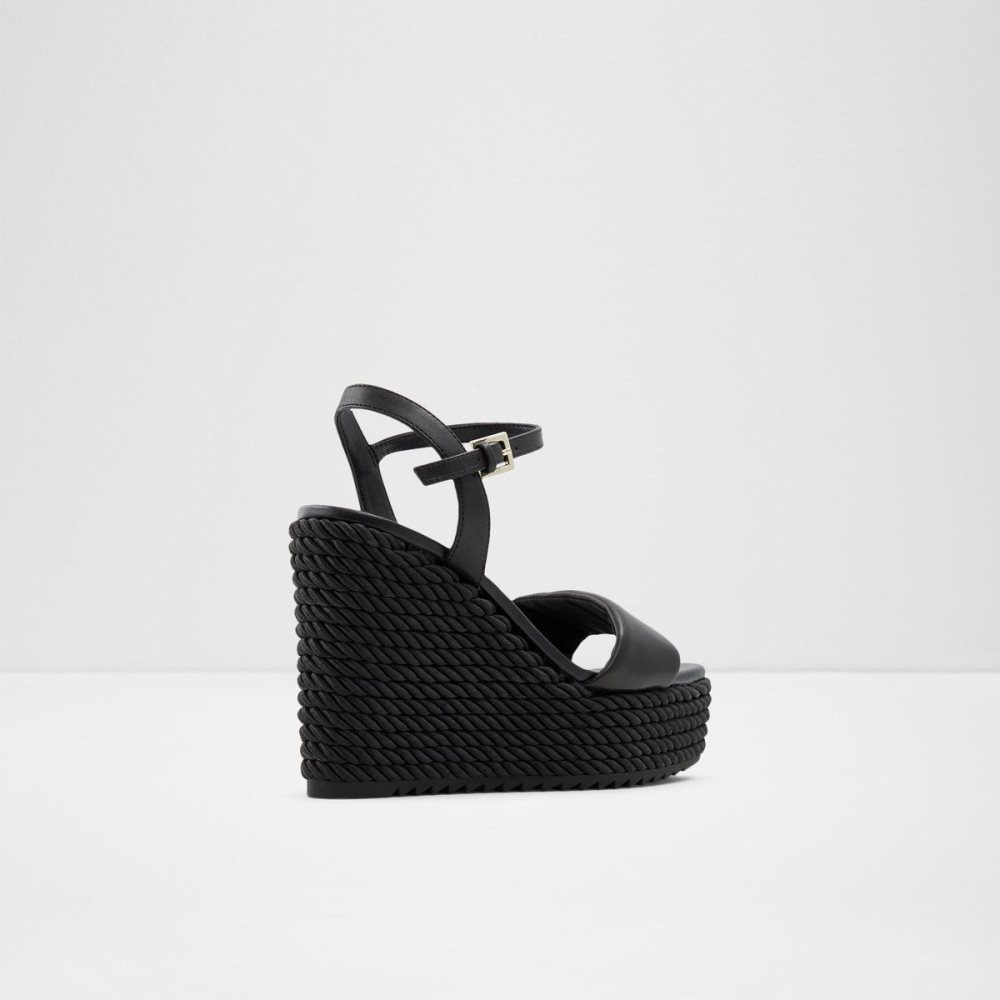 Aldo Jeigh Wedge sandal - Wedge heel Sandalet Kadın Siyah | JTQA07915