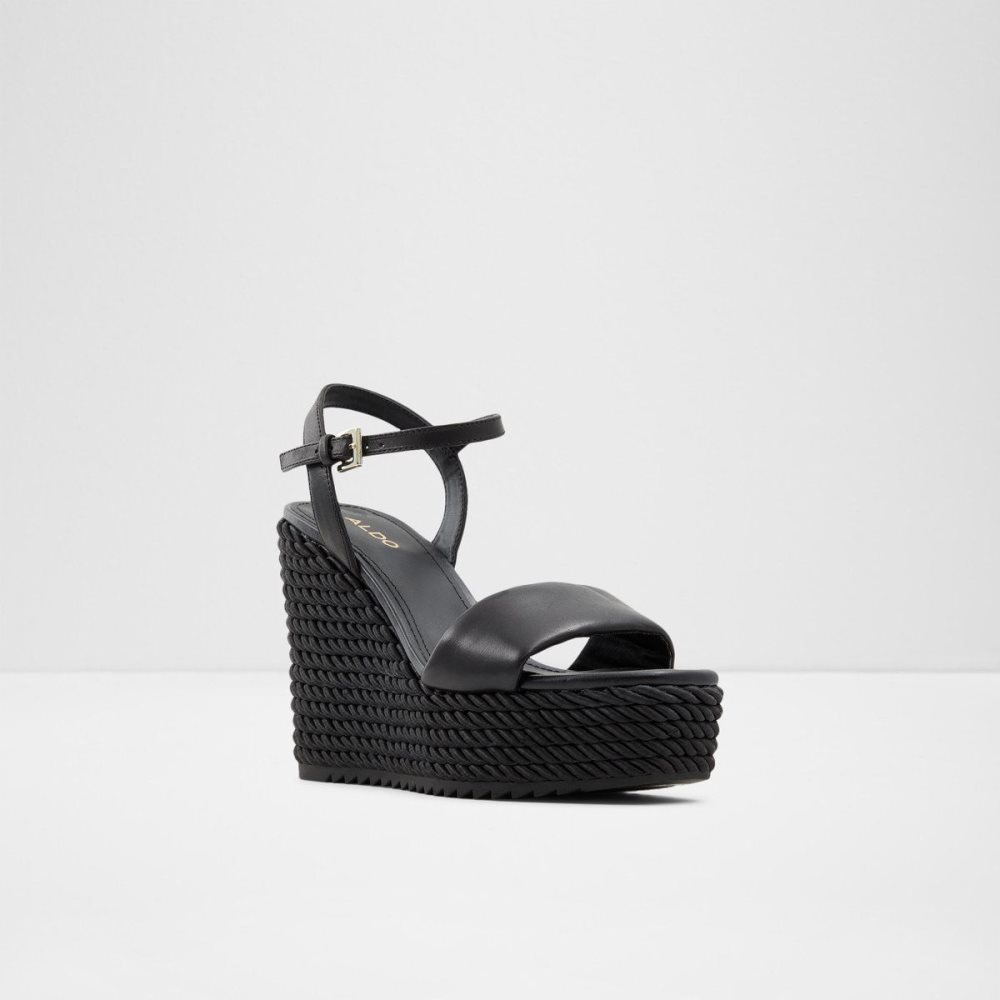 Aldo Jeigh Wedge sandal - Wedge heel Sandalet Kadın Siyah | JTQA07915