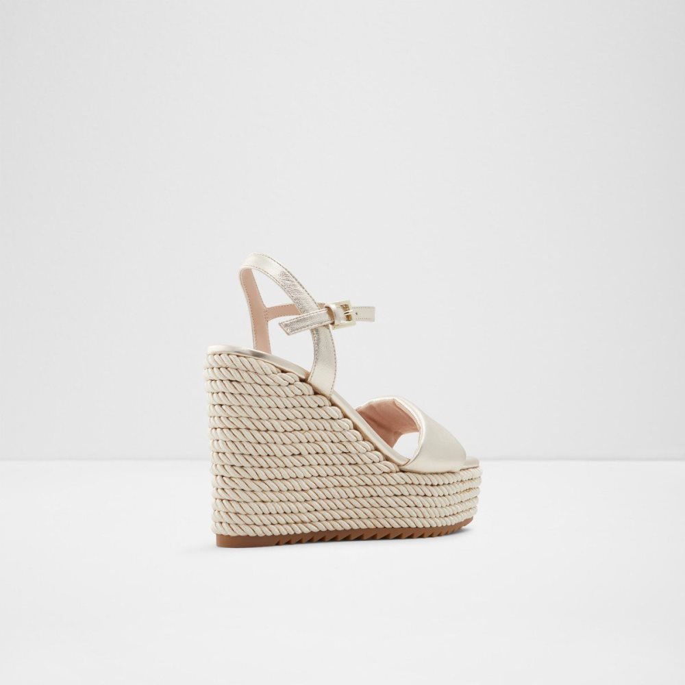 Aldo Jeigh Wedge sandal - Wedge heel Sandalet Kadın Champagne | FZQD78450