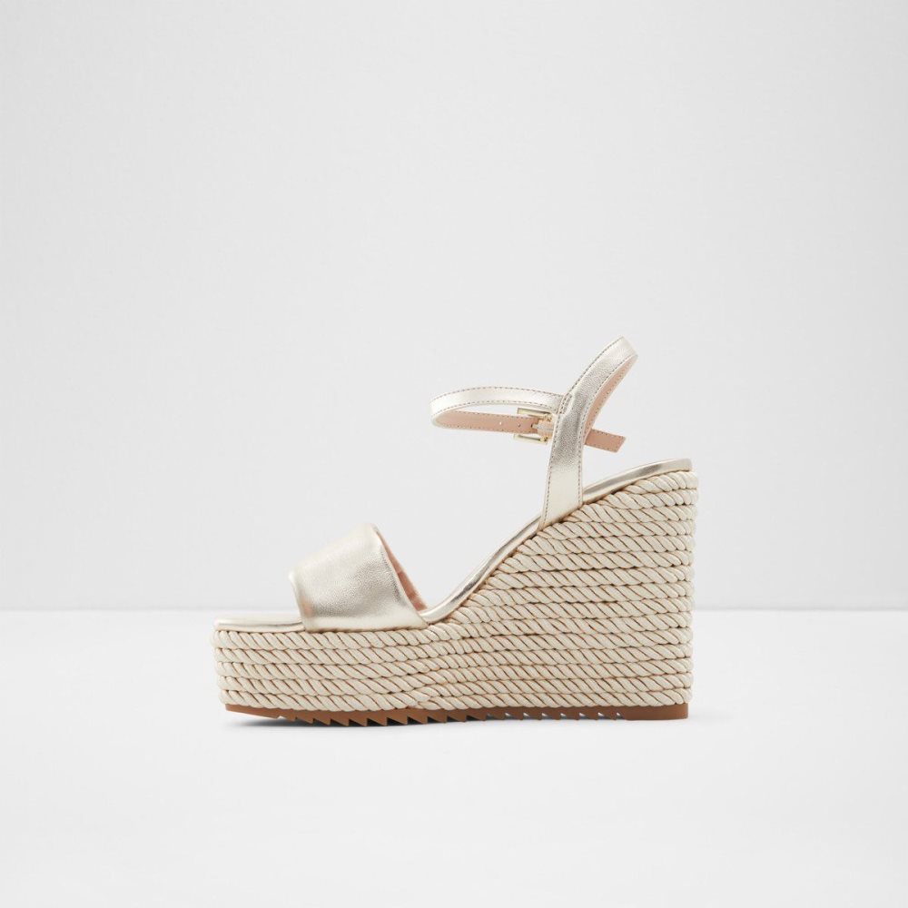 Aldo Jeigh Wedge sandal - Wedge heel Sandalet Kadın Champagne | FZQD78450