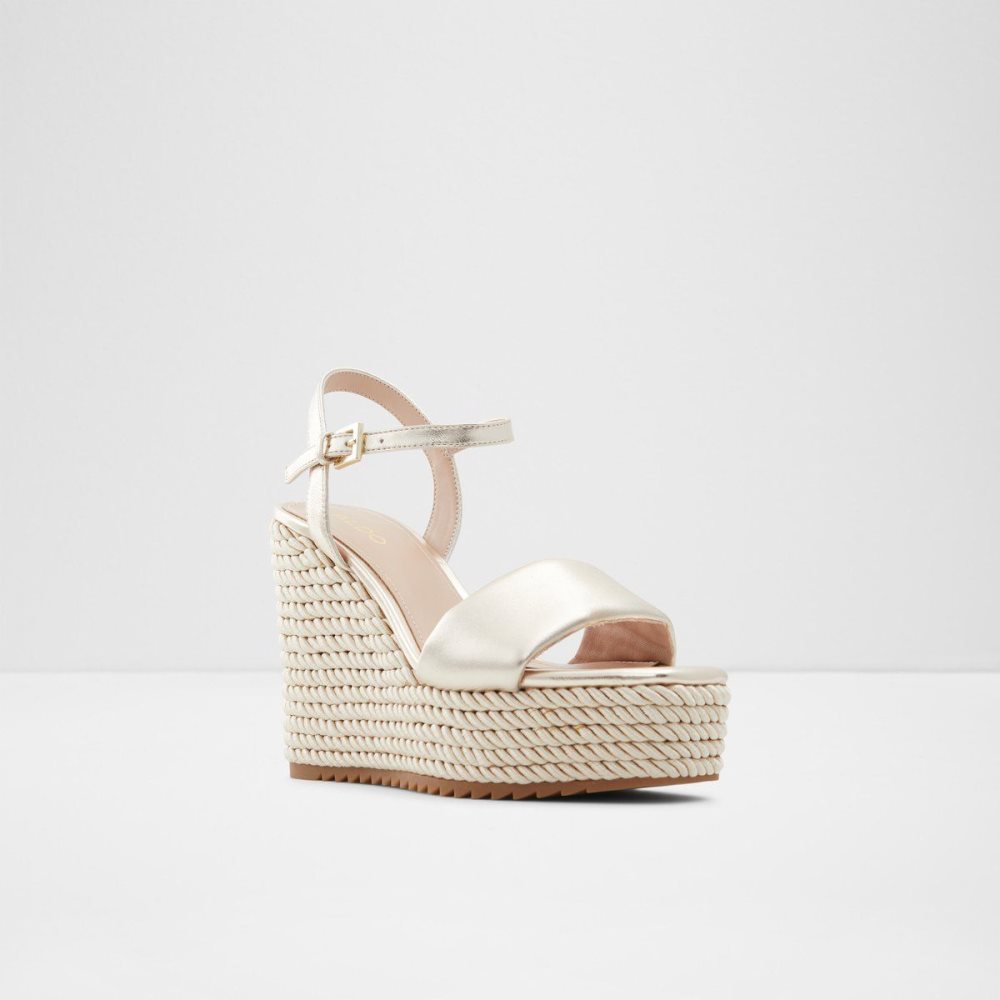 Aldo Jeigh Wedge sandal - Wedge heel Sandalet Kadın Champagne | FZQD78450