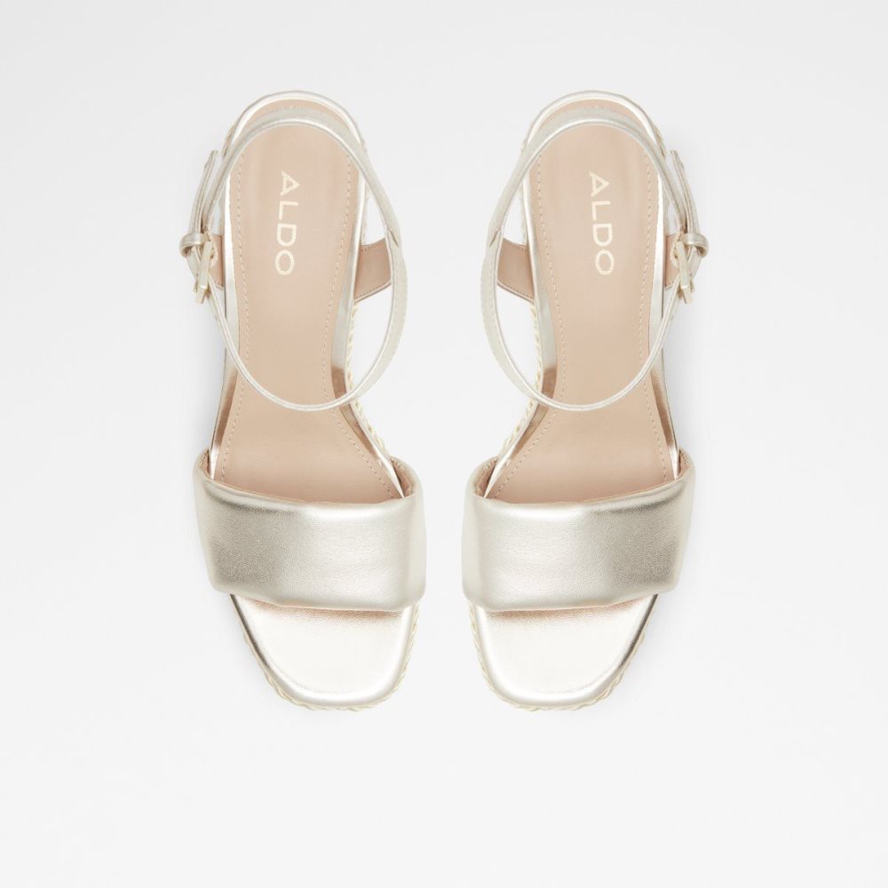 Aldo Jeigh Wedge sandal - Wedge heel Sandalet Kadın Champagne | FZQD78450