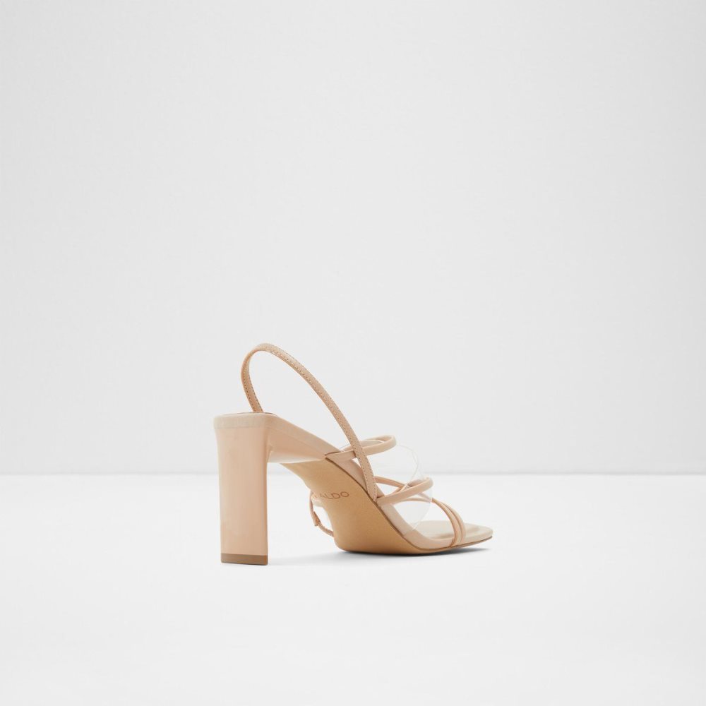 Aldo Jennifer Strappy heeled sandal - Cup sole Sandalet Kadın Bej Rengi | TWXE04763