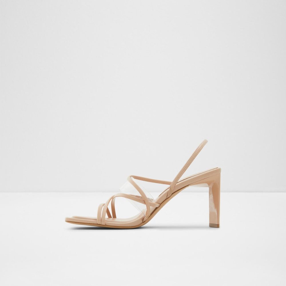 Aldo Jennifer Strappy heeled sandal - Cup sole Sandalet Kadın Bej Rengi | TWXE04763